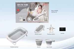 Ensemble de bain pour bébé pliable multifonction de haute qualité et respectueux de l'environnement, pour les nouveau-nés jusqu'à 4 ans - Product Image 5