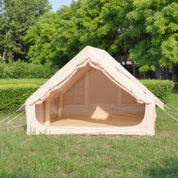 Grande tente gonflable d'extérieur imperméable de 12 mètres carrés pour 6 à 8 personnes, 4 saisons, avec fenêtre de toit pour le camping en famille