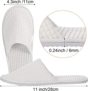 Pantuflas Desechables de Tela para Hotel, Airbnb, Spa, Salón, Fiesta, Invitados de Boda - Talla Única para Adultos - Product Image 5