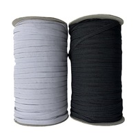 Bande élastique personnalisée en Spandex/Nylon de 6 mm, couleur blanc/noir, différentes tailles, élastique plat pour vêtements, sacs, textiles de maison, respectueux de l'environnement