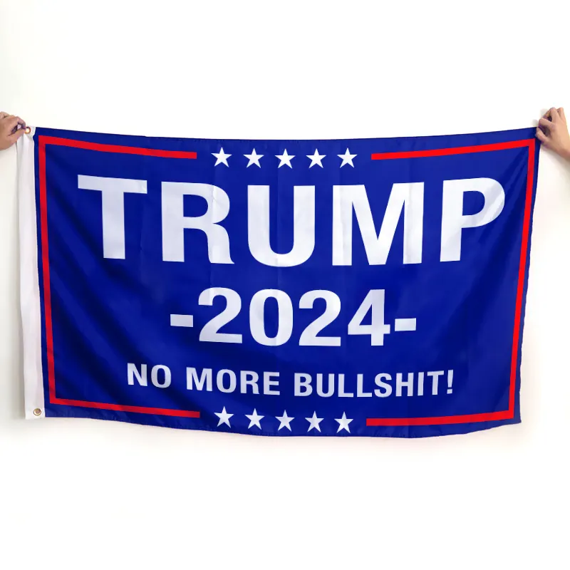 Grosir 100% Polyester Mengambil Amerika Kembali Trump Bendera Biden Cetak Banner Spanduk 3X5 Trump Flag 2024