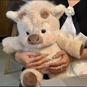 Peluche Kawaii anti-stress, cadeau réconfortant, en forme <span class=keywords><strong>de</strong></span> cochon, <span class=keywords><strong>chien</strong></span>, taureau, cerf en peluche, animaux mignons et doux - Product Image 2