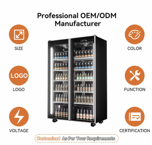 Réfrigérateur commercial vertical à 2 portes pour boissons, 1040L, écoénergétique, pour supermarchés et magasins, certifié CE - Product Image 6