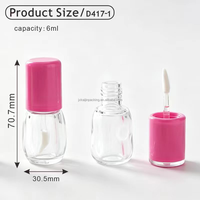 En stock : Tube de gloss à lèvres en plastique avec porte-clés et logo personnalisé pour emballage cosmétique
