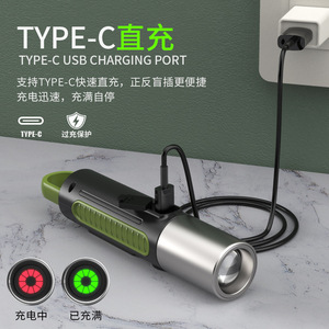 High Power <b>Led</b> <b>Flashlight</b> Rechargeable Battery 1200Mh Outdoor Emergency Camping Light With Usb Charging Side - Product Image 2