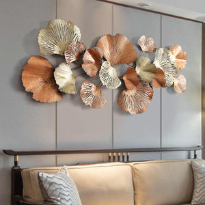 Décoration murale créative pour bar de salon, pour la maison, Style industriel, décor mural <span class=keywords><strong>Ginkgo</strong></span> <span class=keywords><strong>biloba</strong></span>, artisanat en fer - Product Image 2