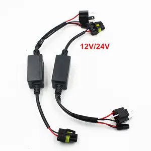 Mini H4 röle kablo demeti araba 9-36V 12V 24V H4 hi lo işın H4 Xenon HID kontrol rölesi kablo demeti soketli konnektör