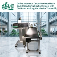 Système intégré de codage laser CO2 et d'inspection visuelle pour les bouchons de bouteilles laitières |   Solution d'alimentation automatique, de rejet et de traçabilité