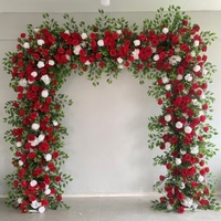 Soporte Decorativo de Esquina con Arco Cuadrado para Flores Artificiales, Decoración para Bodas, Arreglos Florales, Pasillo, Accesorios para Fotografía