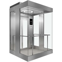 Ascenseur panoramique transparent en métal moderne entièrement personnalisé pour usage hôtelier