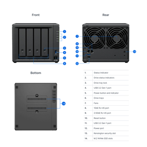 Promotion DS425+ 4-Bay Diskless <b>SSD</b> USB Interface <b>NAS</b> DiskStation for Enterprise Stock - Product Image 2