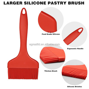 Food Grade Silicone Plastic Handle Reusable Durable Non-Shedding Oil Brush for Kitchen Pancake Baking <b>BBQ</b> Use - Product Image 2