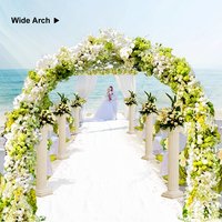 Tonnelle de pergola en métal à assembler librement 2 tailles pour diverses plantes grimpantes arc de jardin de mariage décoration de fête nuptiale large tonnelle