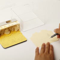 Longmen Grotten Castle 3D Laser geschnittene Kunst papiers kulptur Loseblatt-Notizblock für Schul-und Büro-Desktop-Dekoration
