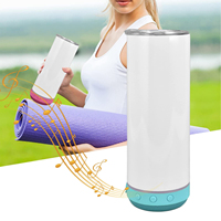 Gobelet isotherme personnalisé de 20 oz, prix d'usine d'origine, bouteille d'eau isolée, gobelet intelligent avec haut-parleur Bluetooth