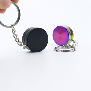 Portable 30mm Zinc Alloy Dual Layer <b>Herb</b> <b>Grinder</b> Keychain Smoking Products - Product Image 4