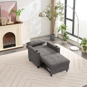 Canapé-<span class=keywords><strong>lit</strong></span> moderne 1 place, pliable, gain de place, structure <span class=keywords><strong>en</strong></span> bois massif et acier inoxydable, écologique, pour appartement, chambre, hôtel - Product Image 2