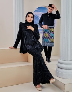 SIPO Eid nuevo diseño ropa islámica mujeres elegante dos piezas Top y falda conjunto gran oferta Malasia Indonesia musulmana Niñas Ropa - Product Image 6