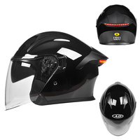 Casque de moto ouvert avec double visière, certifié DOT, éclairage LED intelligent, vente en gros d'usine, casques de motocross demi-face
