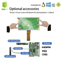 Panel LCD TIANMA 7" 800x480 TM070RDHG34 Layar Tahan Sinar Matahari untuk Luar Ruangan, Dapat Dibaca di Suhu Tinggi, Layar LCD 7 Inci