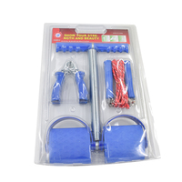 Set de Entrenamiento Físico de 3 Piezas, Material de Acero, PVC y PP, Cuerda de Tracción Multifuncional, Equipo de Ejercicio para Gimnasio en Casa