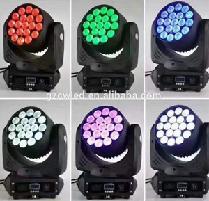 Cabezal de luz móvil con Zoom, lámpara LED RGBW de 19x15w, 4 en 1, accesorio de lavado para escenario, Bar y <span class=keywords><strong>discoteca</strong></span>, el más Popular - Product Image 4
