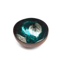 Painted Leaf Coconut Shell Bowl Eingangs bereich im vietnam ischen Stil Schlüssel ablage Tablett Home Decoration und Aufbewahrung schalen