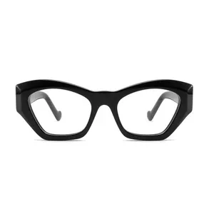 צורה מיוחדת אצטט מצולע משקפיים סיטונאי טרנדי Eyewear