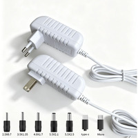 Adaptateur secteur mural de haute qualité 12V 1A 1.5A 15W 100-240V 50/60HZ avec prise EU/US pour bande LED, CCTV, routeur