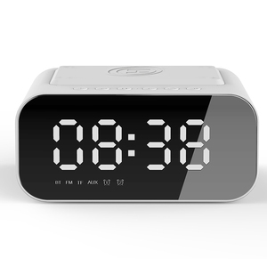 Nouvelle station de charge sans fil 3-en-1, réveil multifonction, haut-parleur extérieur avec sortie 5W, matériau ABS, <span class=keywords><strong>radio</strong></span> FM - Product Image 5