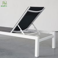 Hôtel balcon lit de soleil mobilier d'extérieur Patio Chaise longue lit en aluminium transat plage chaises longues pour piscine