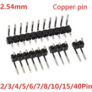 2,54mm einreihige rechtwinklige Leiterplatte Kupferstift-Header-Stecker Pinheader 1*<span class=keywords><strong>3</strong></span>/4/10/12/15/40Pin für <span class=keywords><strong>Arduino</strong></span> - Product Image 1
