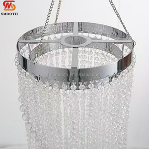 SMOOTH Glam Crystal Spiral Beaded Curtain Chandelier Wedding <b>Ceiling</b> Decoration Banquet Hall Pendant Lamp - Product Image 3