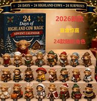 Calendrier de l'Avent pour les Amoureux des Chats 2026, Compte à Rebours de Noël de 24 Jours avec 24 Décorations d'Arbre en Acrylique 2D Mignonnes en Forme de Chaton