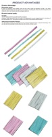 Fanxing hoogtemperatuur composietproces voorgeknipte PET laser twist tie's voor broodzakken en heatseal zakken
