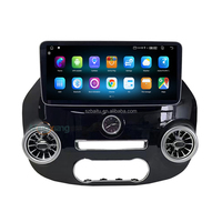 Radio Mobil Android 12,3 Inci dengan Carplay, GPS, Multimedia, dan Navigasi untuk Benz Vito W447, Dilengkapi Lampu Ambient Android