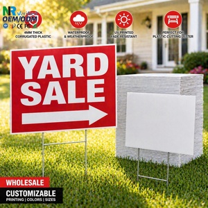 Wholesale CustomYard Sign for <b>Plastic</b> Cutting <b>Letter</b> Blank 24x18 Yard Sale with h Stakes - Product Image 1