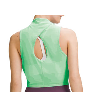 2024 confortablement élégant femmes sportif voir à travers le débardeur transparent haut court parfait avec un pantalon taille haute - Product Image 5