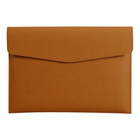 Carpeta de Documentos A4 de Cuero PU, Bolsa de Archivo con Cierre de Solapa, Logotipo Personalizado, Organizador de Portafolio de Oficina