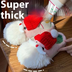 Vente en gros Hiver pour Drôle Joker Santa Citrouille Hommes Femmes Épais EVA Fourrure Supérieure Antidérapante Semelle Extérieure Hauteur Augmentant Nouveau - Product Image 6