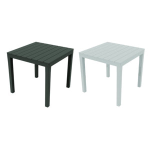 Table modulaire carrée 'Bali' en blanc pour l'extérieur et le patio - Product Image 2