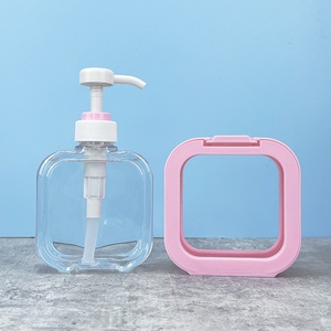 <b>Empty</b> Body Wash Lotion Shower Gel Press <b>Bottle</b> Square Matt 300ml 500ml Black pink Pump Shampoo <b>Plastic</b> <b>Bottle</b> - Product Image 2