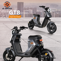E-moto 1200W Brushless 14 Inch 60V Electric Motorcycle Off-Road Commuter High Strength Steel Frame Hydraulic Shock Absorber