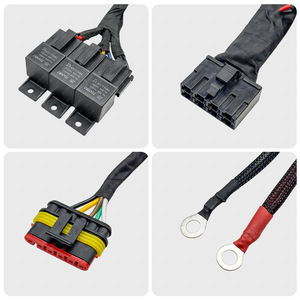 Automotive Wire <b>Harness</b> 6P 6.3mm Relay Plug <b>Black</b> Plastic Connector For Car Intake Temperature Sensor - Product Image 2