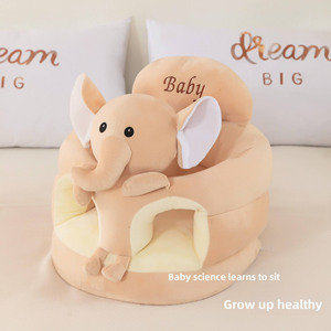 Silla de Peluche con Forma de Elefante, Rellena de Algodón PP, Asiento Suave de Apoyo para Bebés que Aprenden a Sentarse, Cojín de Sofá - Product Image 4