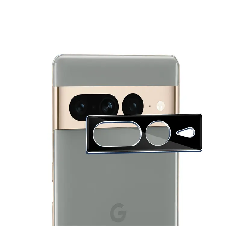Película de alumínio temperada para câmera, tela de seda hd arco borda da câmera de vidro protetor para google pixel 7 pro