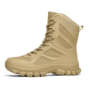 SFB81 Men Dark Green High Tactical <b>Boots</b> Breathable Mesh Non Slip Lug Sole Outdoor Combat <b>Hiking</b> Shoes Adventure Field Training - Product Image 3
