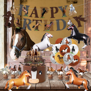 Kit <span class=keywords><strong>de</strong></span> Decoración para Fiesta Temática <span class=keywords><strong>de</strong></span> Caballos: Pancarta <span class=keywords><strong>de</strong></span> Caballo Mustang, Adornos para Pastel, Globos <span class=keywords><strong>de</strong></span> Látex, Vaquero y Pony para Cumpleaños - Product Image 5