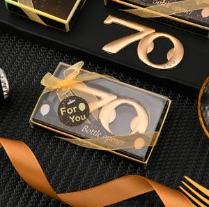 Décapsuleurs dorés pour les fêtes d'<span class=keywords><strong>anniversaire</strong></span> (<span class=keywords><strong>40e</strong></span>, 50e, 70e), ouvre-bouteilles numérotés, cadeaux d'<span class=keywords><strong>anniversaire</strong></span> <span class=keywords><strong>de</strong></span> <span class=keywords><strong>mariage</strong></span>, souvenirs pour les invités - Product Image 6