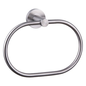 Porte-serviette mural minimaliste noir 8 pouces en alliage de zinc résistant à la rouille pour salle de bain, barre simple - Product Image 5